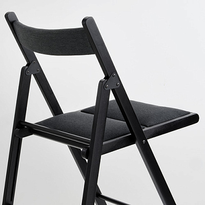 TERJE стул складной, черный/Knisa темно-серый