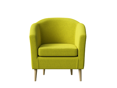 Кресло для отдыха Тунне жёлто-зелёное, ткань рогожка