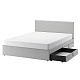 GLADSTAD кровать с обивкой,2 кроватных ящика, 180x200 cm
