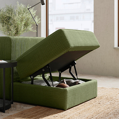 JÄTTEBO 2-местный модульный диван, самласа темный желто-зеленый