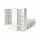 PLATSA каркас кровати/2 двери/3 ящика, 142x244x163 см, белый/Fonnes