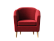 Кресло для отдыха Тунне бордовое, ткань рогожка