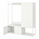 PLATSA гардероб 3-дверный, 140x42x161 см, белый/Fonnes белый