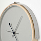 ROTBLÖTA настенные часы, 42 см, низковольтный/ясеневый шпон светло-серый