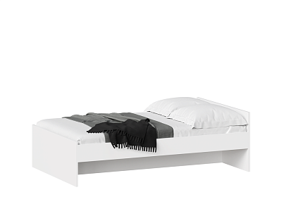 Кровать двухспальная с ортопедическим основанием 120х200, цвет белый