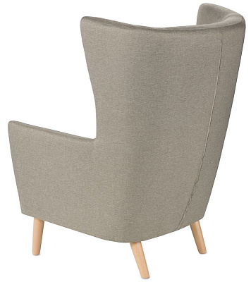 Кресло для отдыха светло-серое, ткань рогожка