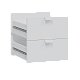 Комплект двух выдвижных ящиков Каллакс/Фора, цвет белый