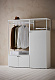 PLATSA гардероб 3-дверный, 140x42x161 см, белый/Fonnes белый