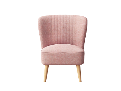 Кресло светло-розовый, ткань рогожка