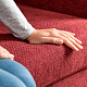 SMEDSTORP 4-местный диван с козеткой, Lejde/красный/коричневый дуб