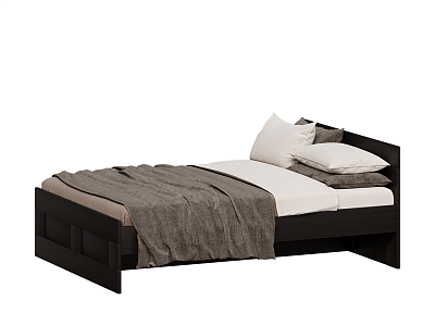 Кровать двухспальная с ортопедическим основанием 140х200, цвет Дуб Венге