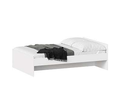 Кровать двухспальная с ортопедическим основанием 140х200, цвет белый