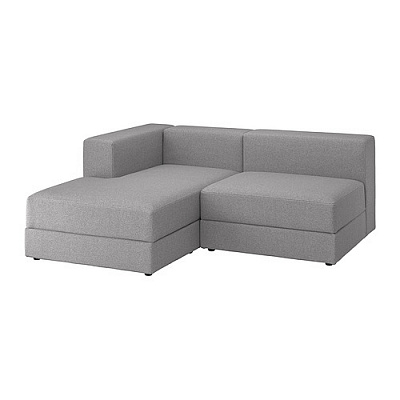 JÄTTEBO 2,5-местный модульный диван+козетка, левый/Tonerud серый