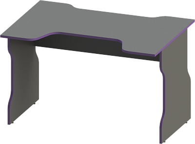 Стол компьютерный игровой 120x82, антрацит/фиолетовый