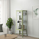 FABRIKÖR шкаф-витрина, 57x150 см, бледный серо-зеленый