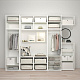 PLATSA гардероб с 10 дверями, 300x57x243 см, белый/Skatval темно-серый