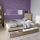 Кровать двухспальная  раздвижная с ящиками, с ортопедическим основанием 80/160х200, цвет Дуб Сонома