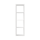 Стеллаж Каллакс/Фора четырёхсекционный с четырьми открытыми ячейками, тамбурат, цвет белый