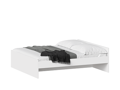 Кровать двухспальная с ортопедическим основанием 180х200, цвет белый