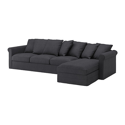 GRÖNLID 4-местный диван с козеткой, Sporda темно-серый