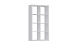 Стеллаж Каллакс/Фора восьмисекционный, прямоуголной формы с двумя рядами ячеек, тамбурат, цвет белый
