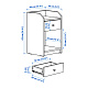 HAUGA комплект мебели для спальни,2 предм, 140x200 см, Lofallet бежевый/белый