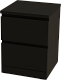 Комод с двумя выдвижными ящиками, цвет ясень черный