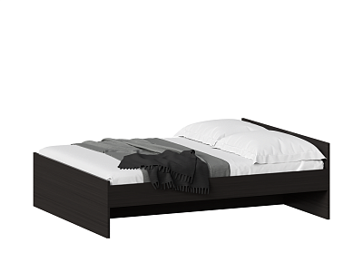 Кровать двухспальная с ортопедическим основанием 160х200, цвет Дуб Венге