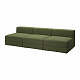 JÄTTEBO 4,5-местный модульный диван, самласа темный желто-зеленый