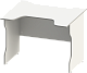 Стол компьютерный игровой 100x82, белый/серебристый
