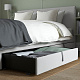 GLADSTAD кровать с обивкой,2 кроватных ящика, 160x200 cm