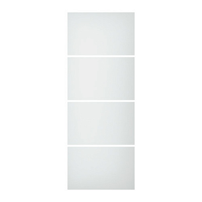 SVARTISDAL 4 панели д/рамы раздвижной дверцы, 75x201 см, белый под бумагу