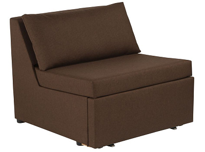 Кресло для отдыха коричневое, ткань рогожка