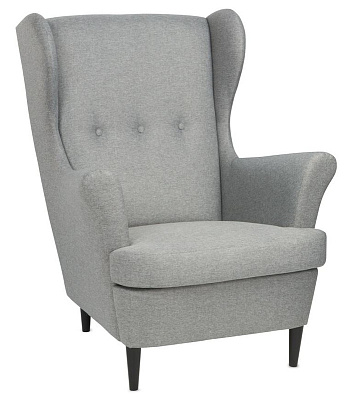Кресло для отдыха серый, ткань рогожка