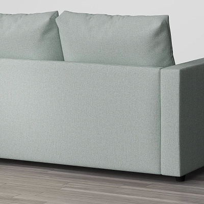 Диван-кровать угловой 3-местный, 150х226 см, обивка: текстиль, светло-зелёный, 5 подушек