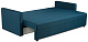 Диван-кровать сине-зелёный, ткань рогожка
