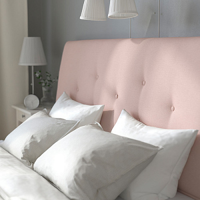 IDANÄS кровать с отделением для хранения, 160x200 см, Gunnared бледно-розовый