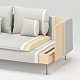 SÖDERHAMN 4-местный угловой диван, с открытым торцом/Tonerud серый