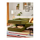 JÄTTEBO 3,5-местный модульный диван+козетка, самласа темный желто-зеленый