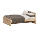Кровать двухспальная с ортопедическим основанием 140х200, цвет Дуб Сонома