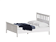 Кровать из массива сосны двухспальная 160х200, массив сосны, цвет белый