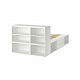 PLATSA каркас кровати с 2 ящиками, 142x244x103 см, белый/Fonnes