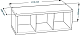 Стеллаж Каллакс/Фора трёхсекционный, с тремя открытыми ячейками, тамбурат, цвет дуб беленый