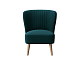 Кресло сине-зелёный, ткань рогожка